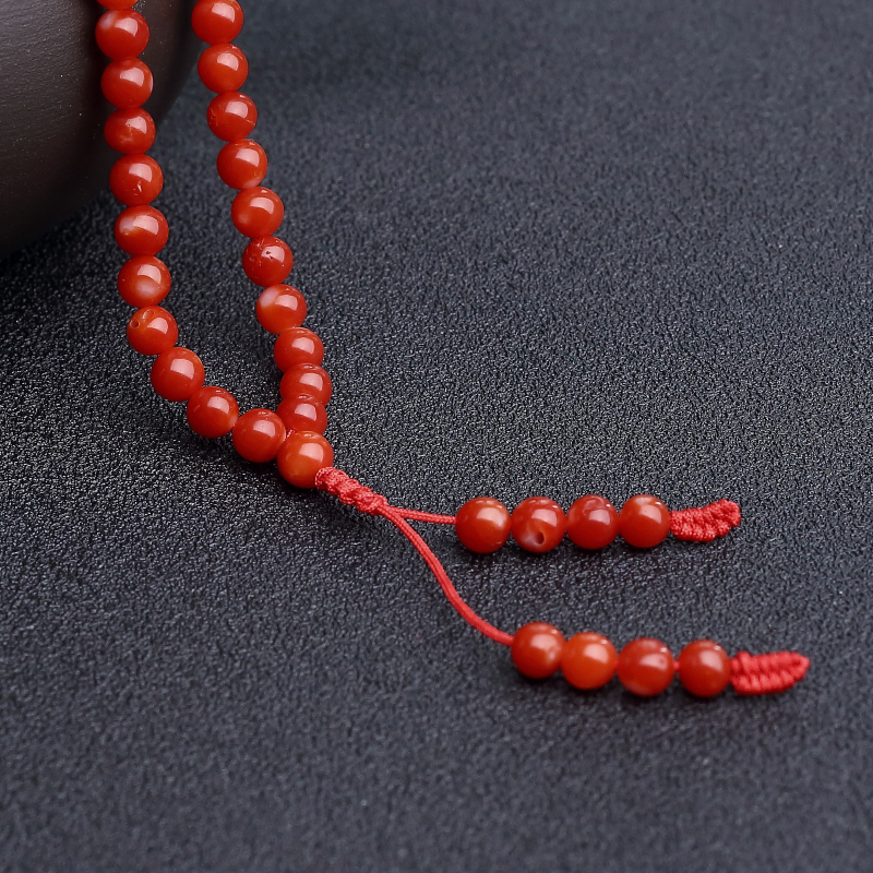 日本天然阿卡珊瑚108佛珠-红掌柜