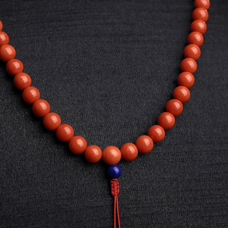 6mm红珊瑚项链-红掌柜