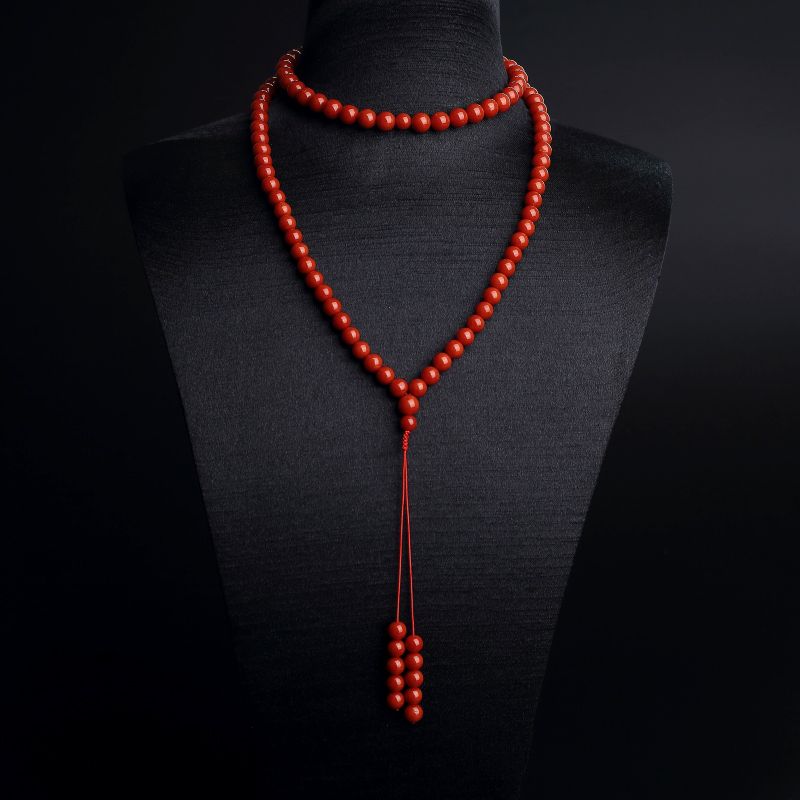 6.5mm沙丁红珊瑚项链-红掌柜