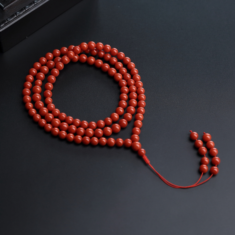 沙丁红珊瑚项链-红掌柜