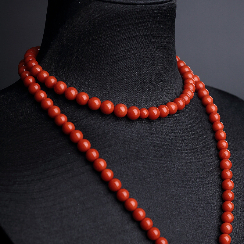 6.5mm意大利沙丁珊瑚佛珠-红掌柜