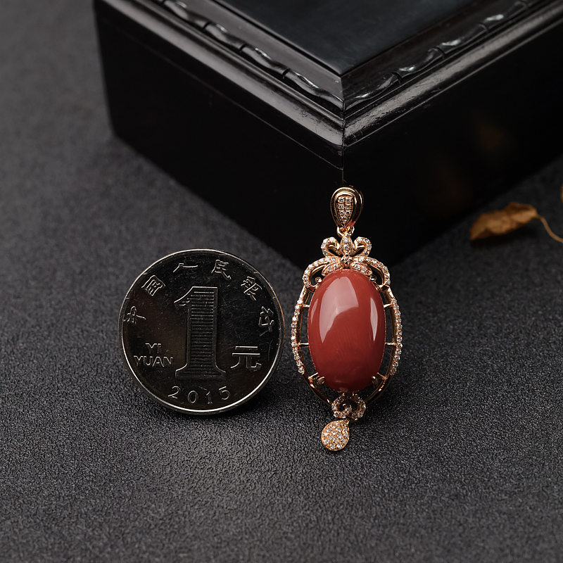 沙丁珊瑚吊坠-红掌柜