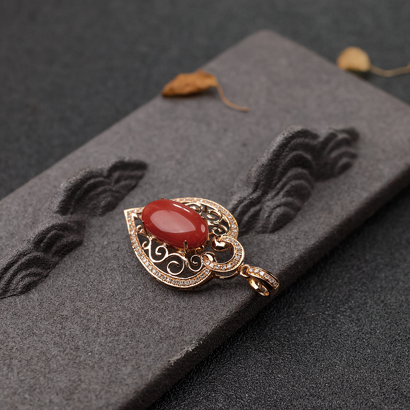 沙丁珊瑚吊坠-红掌柜