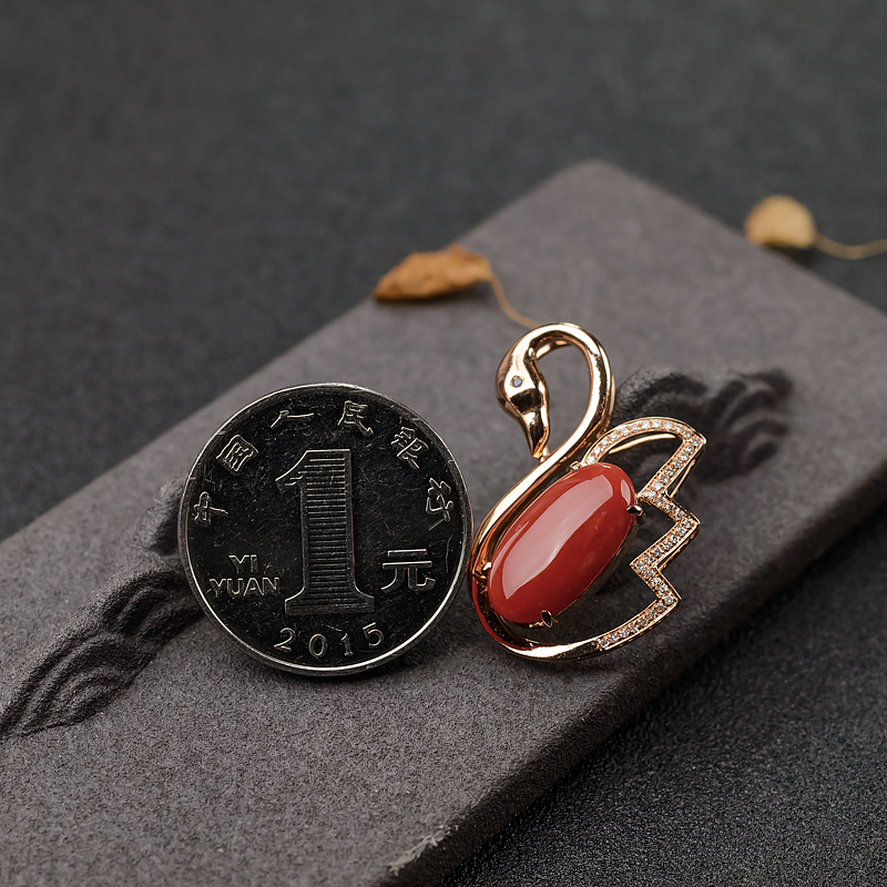 沙丁珊瑚吊坠-红掌柜