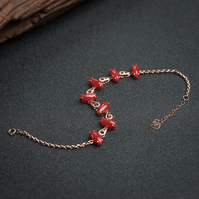 日本阿卡朱红珊瑚手链-红掌柜