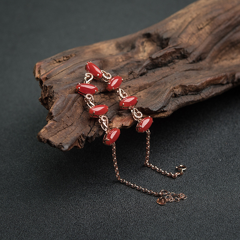 阿卡朱红珊瑚手链-红掌柜