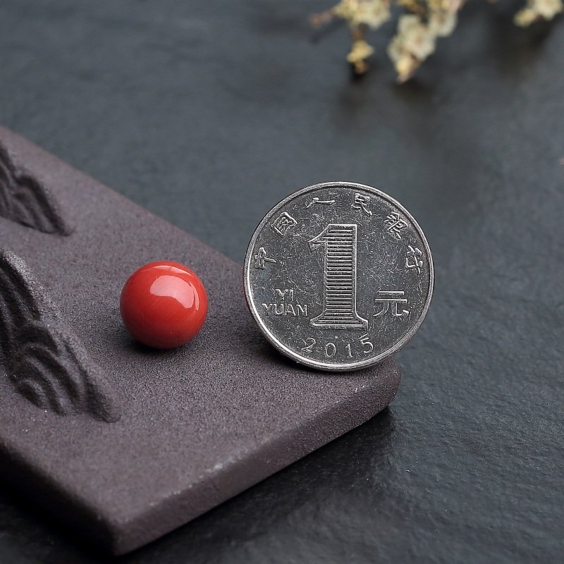 天然沙丁珊瑚圆珠-红掌柜