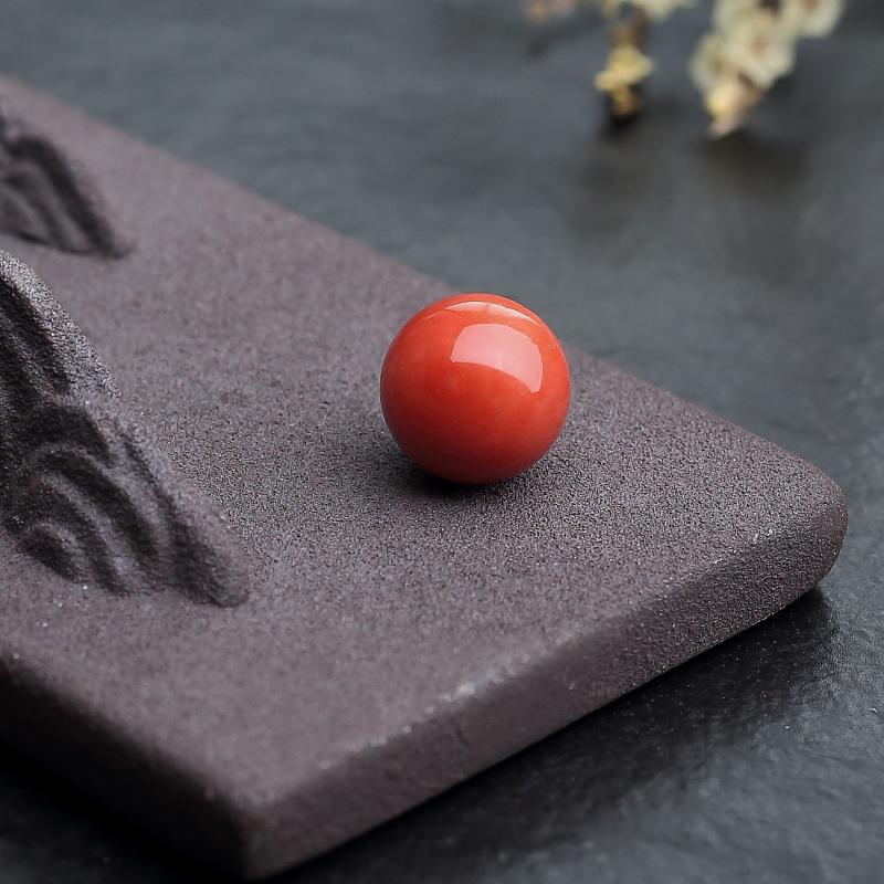 意大利天然朱红珊瑚圆珠-红掌柜