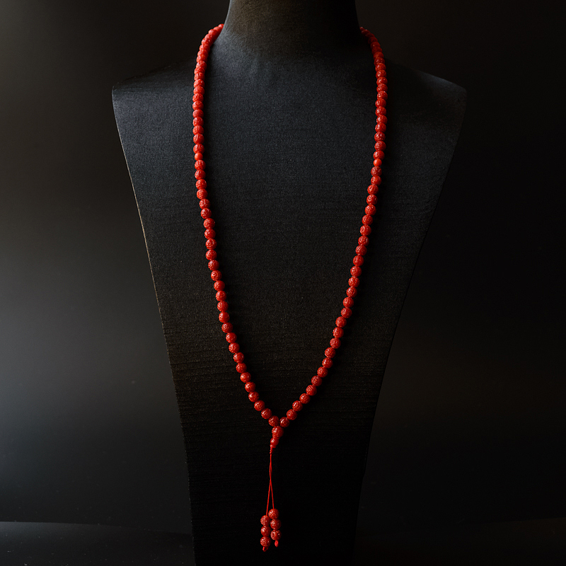 意大利天然沙丁红珊瑚佛珠 - 红掌柜