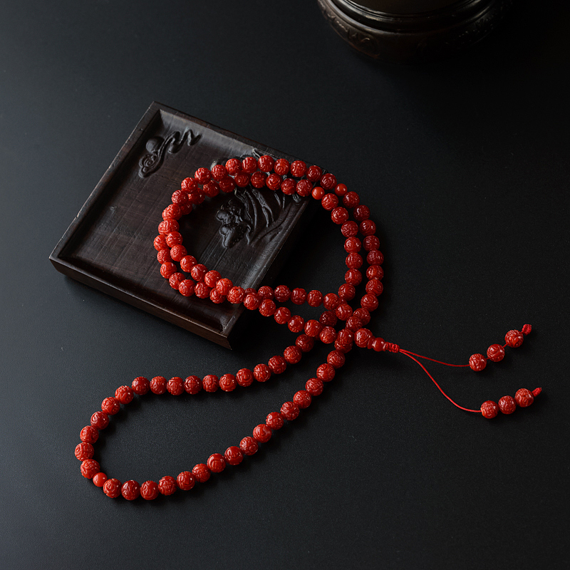 意大利沙丁红珊瑚佛珠 - 红掌柜