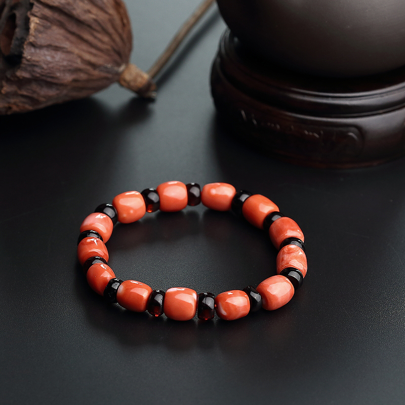 momo珊瑚桶珠手串-红掌柜