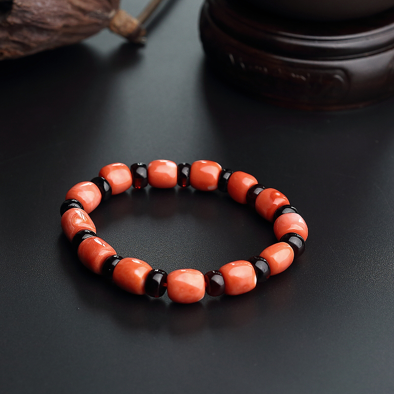 珊瑚桶珠手串-红掌柜