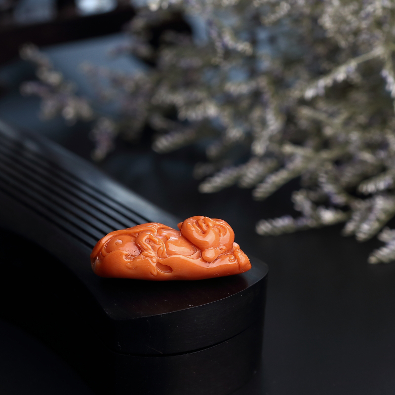 红珊瑚弥勒佛-红掌柜