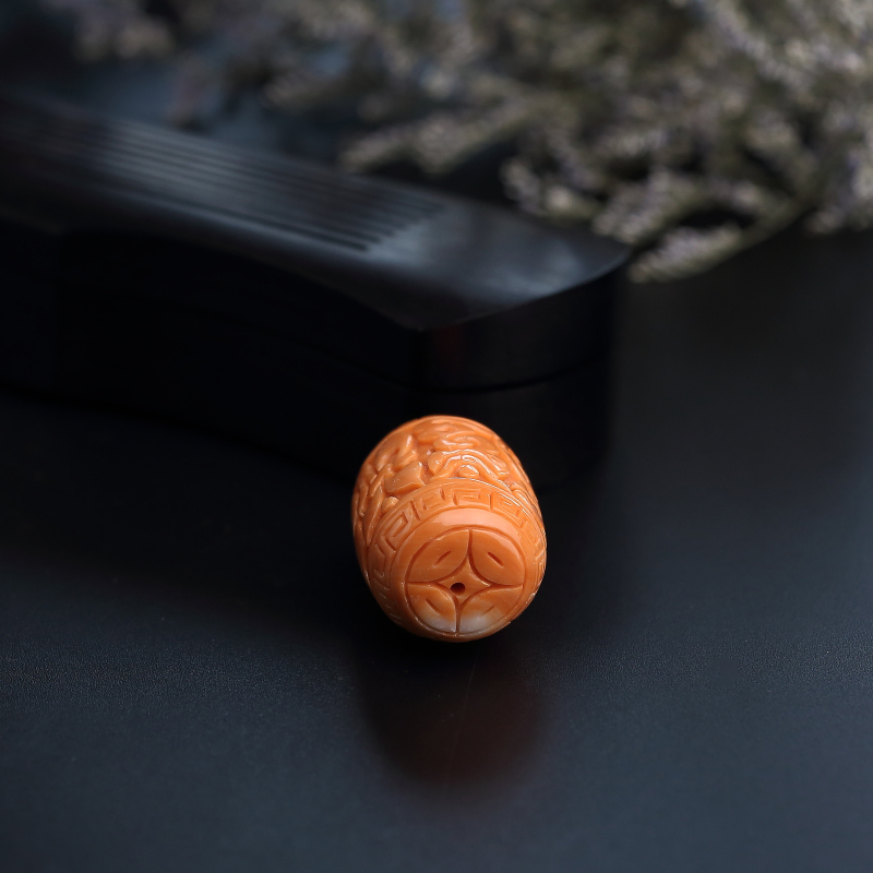 红珊瑚桶珠 - 红掌柜