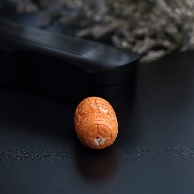 台湾天然MOMO珊瑚桶珠 - 红掌柜