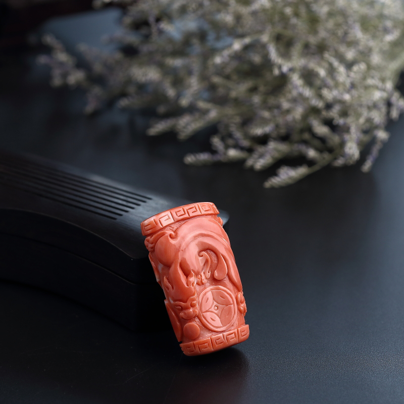 MOMO红珊瑚貔貅背云 - 红掌柜