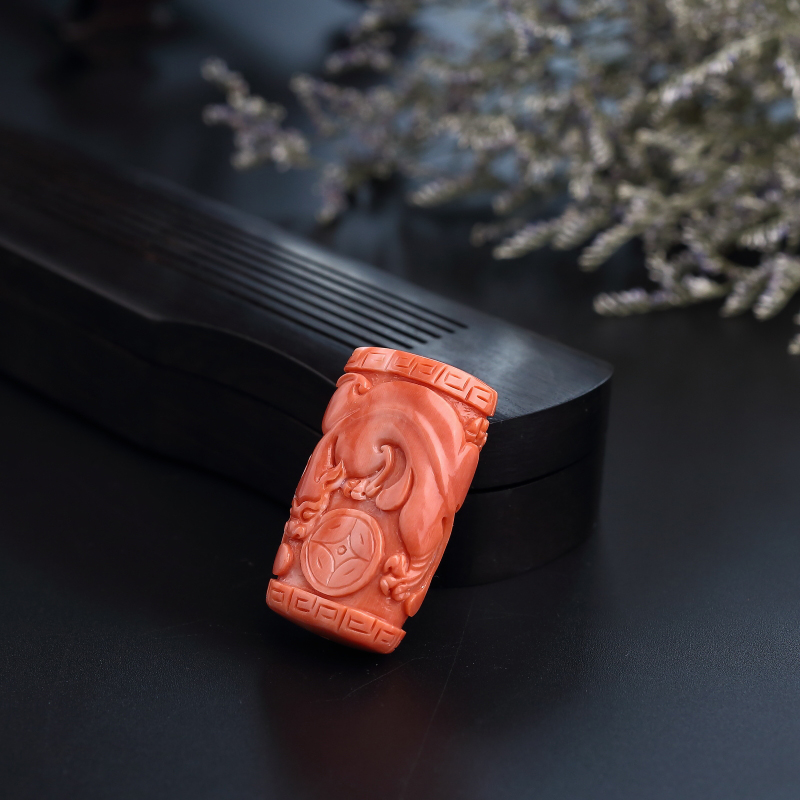 MOMO红珊瑚貔貅背云 - 红掌柜