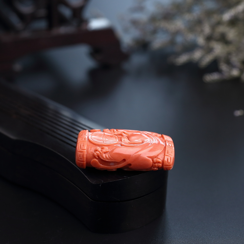 台湾天然MOMO红珊瑚背云 - 红掌柜