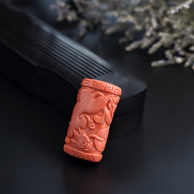 MOMO红珊瑚貔貅背云 - 红掌柜