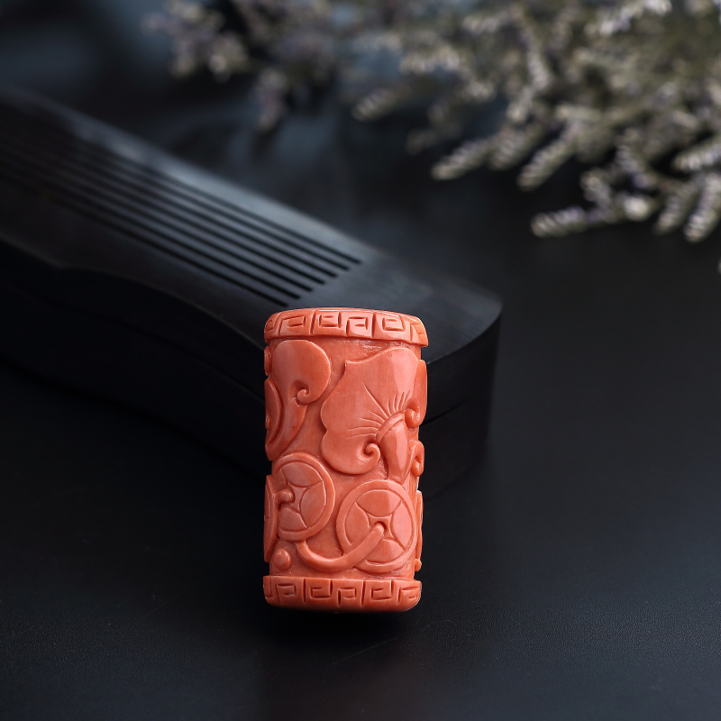 台湾天然MOMO红珊瑚背云 - 红掌柜