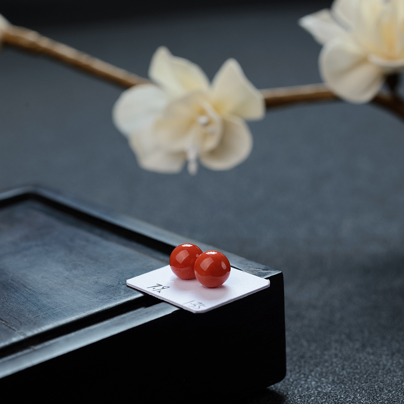 天然沙丁珊瑚圆珠 - 红掌柜