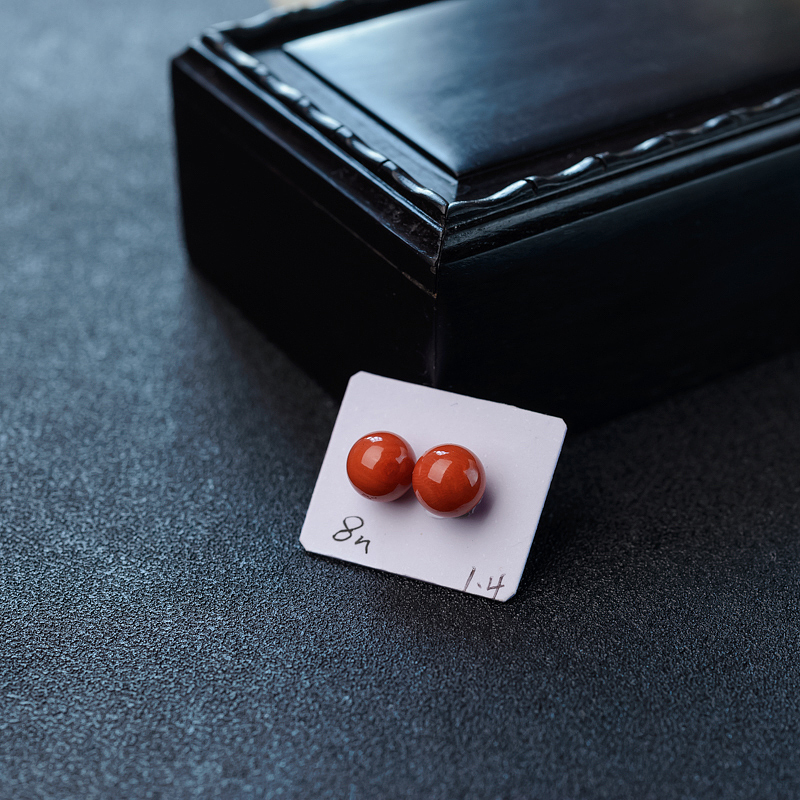 意大利沙丁红珊瑚圆珠 - 红掌柜