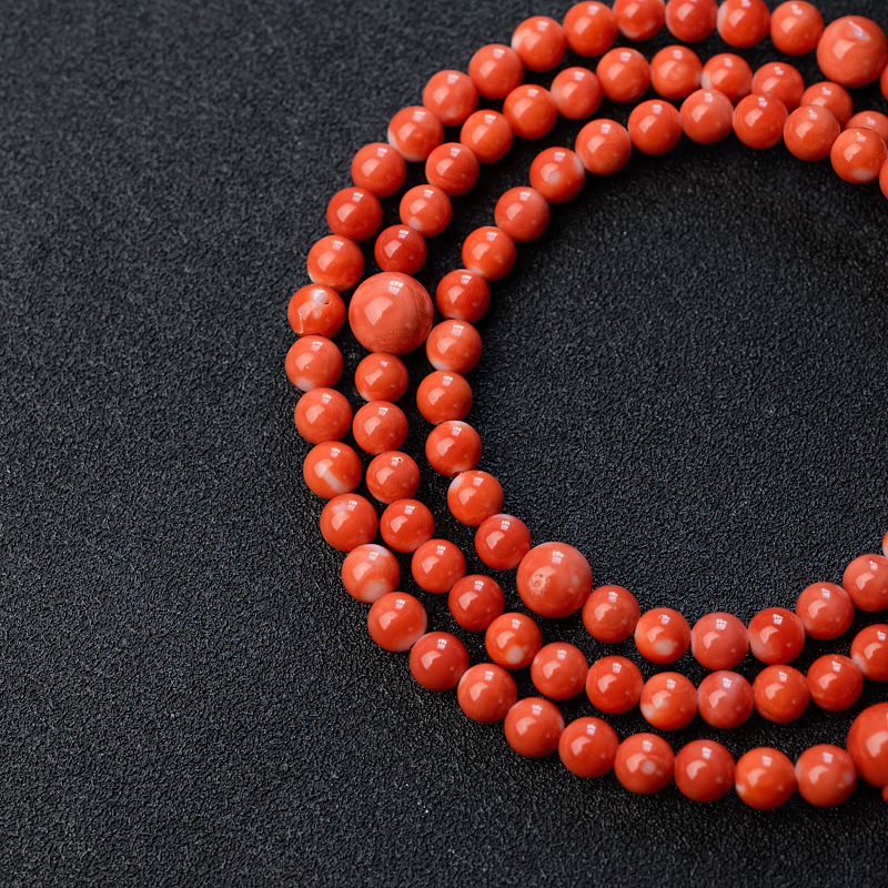 MOMO珊瑚佛珠手串-红掌柜