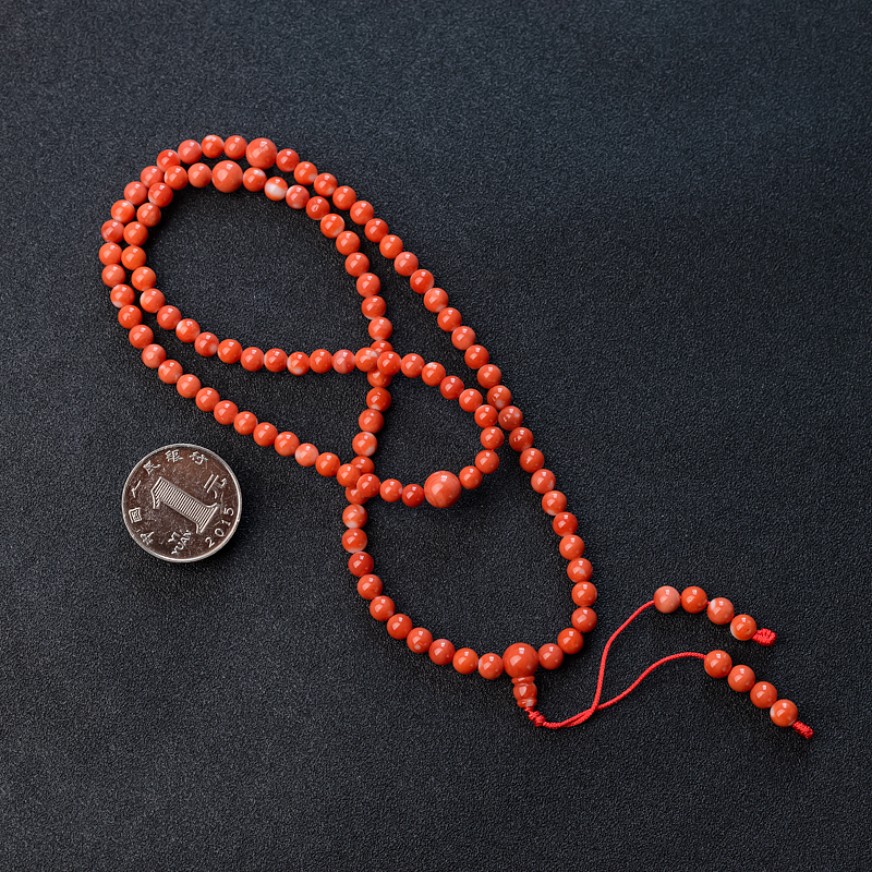 珊瑚佛珠手串-红掌柜