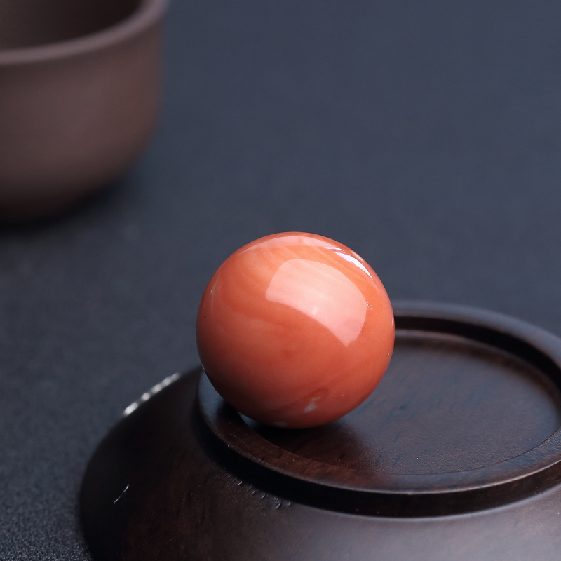 天然MOMO珊瑚圆珠-红掌柜