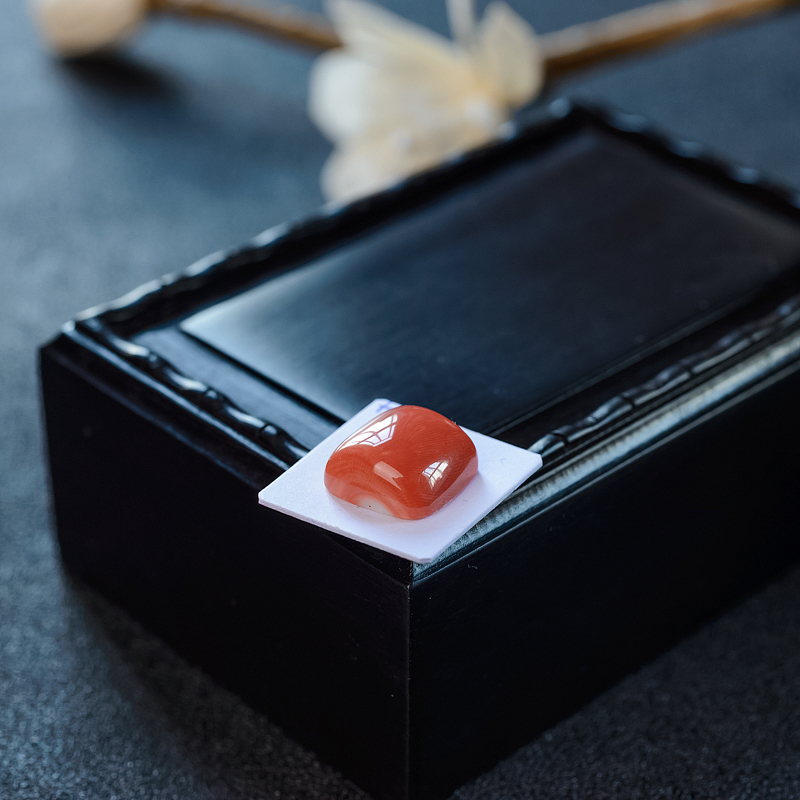 台湾红珊瑚戒面-红掌柜