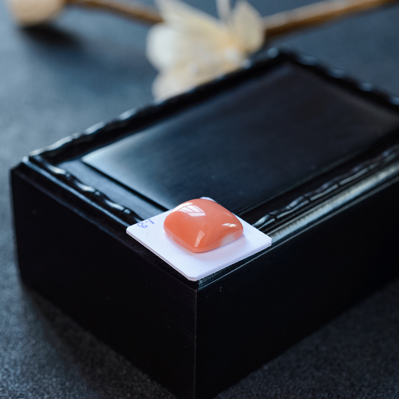 MOMO红珊瑚戒面-红掌柜