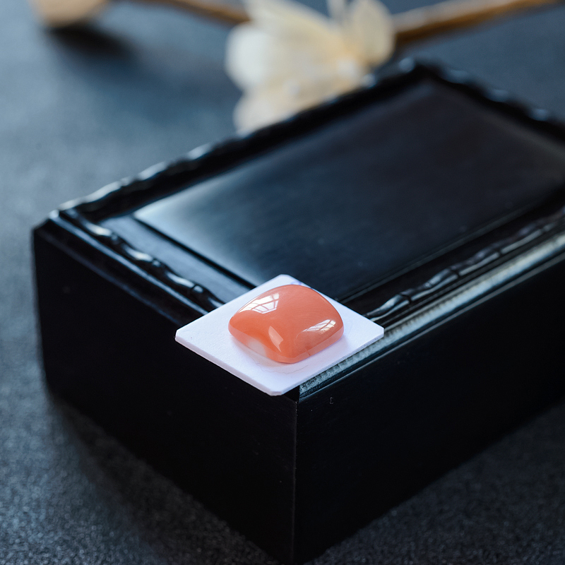 台湾红珊瑚戒面-红掌柜