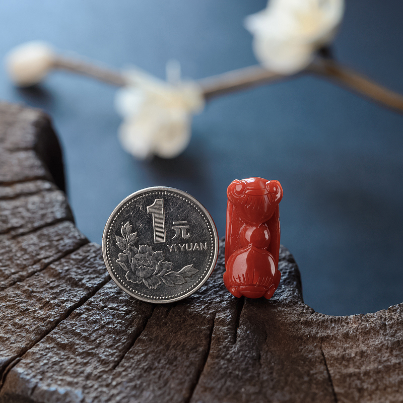 红珊瑚如意吊坠-红掌柜