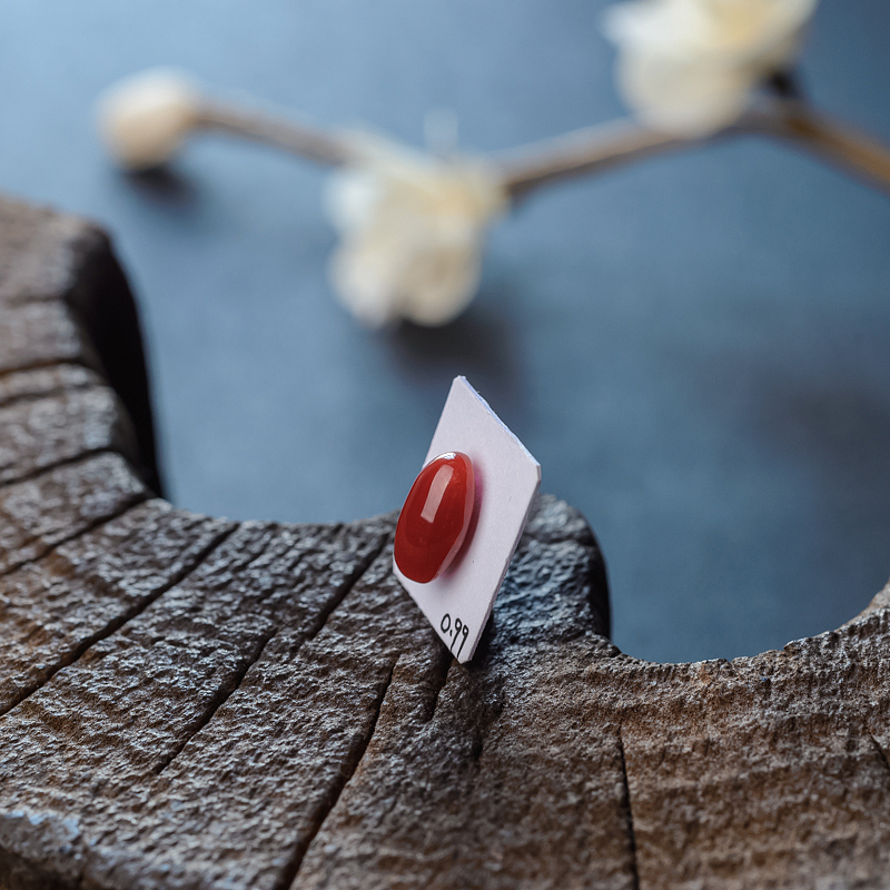 日本红珊瑚戒面-红掌柜