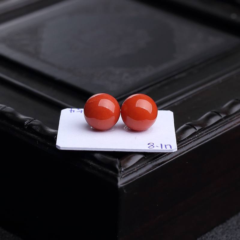 意大利天然朱红珊瑚圆珠-红掌柜
