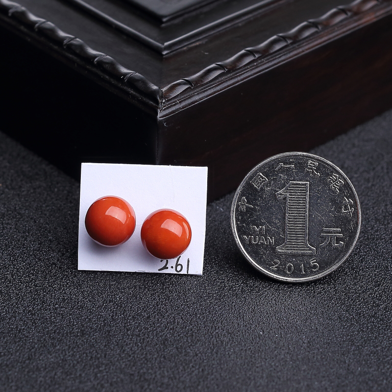 意大利朱红珊瑚圆珠-红掌柜