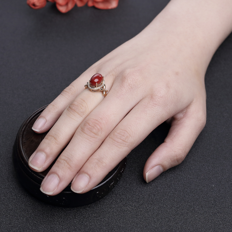 深红珊瑚戒指-红掌柜