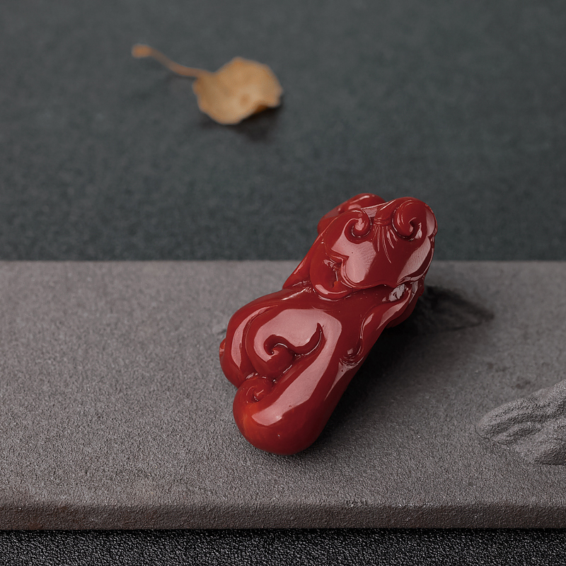 黑红珊瑚佛手瓜吊坠-红掌柜