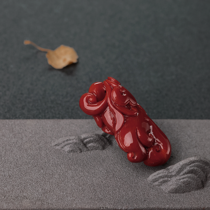 阿卡珊瑚佛手瓜吊坠-红掌柜