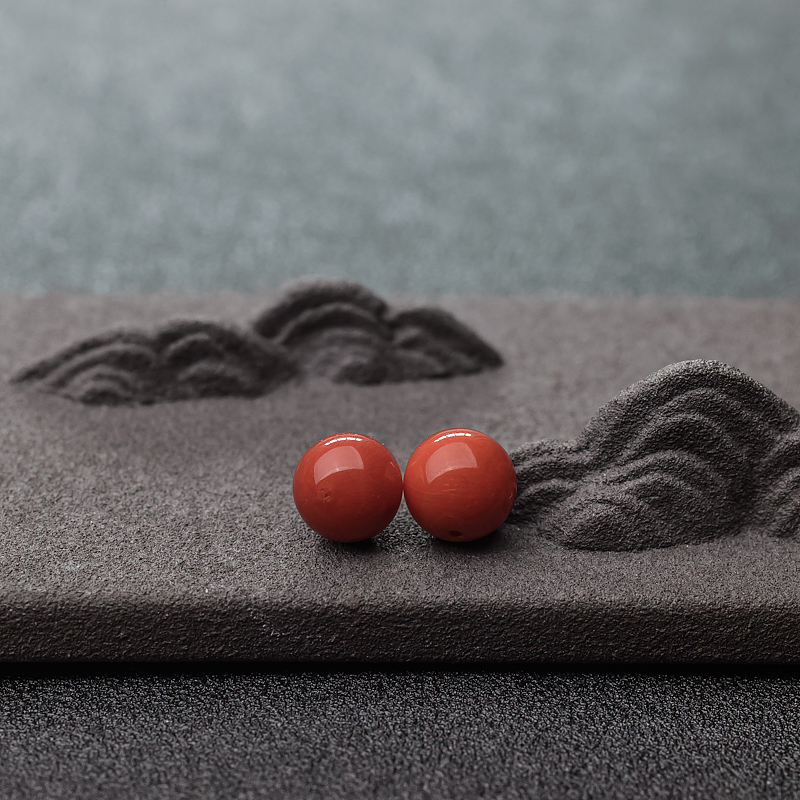 橘红珊瑚圆珠-红掌柜