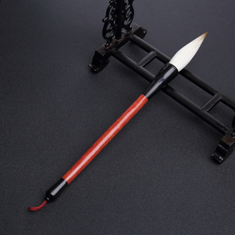 沙丁朱红珊瑚拼接毛笔-红掌柜