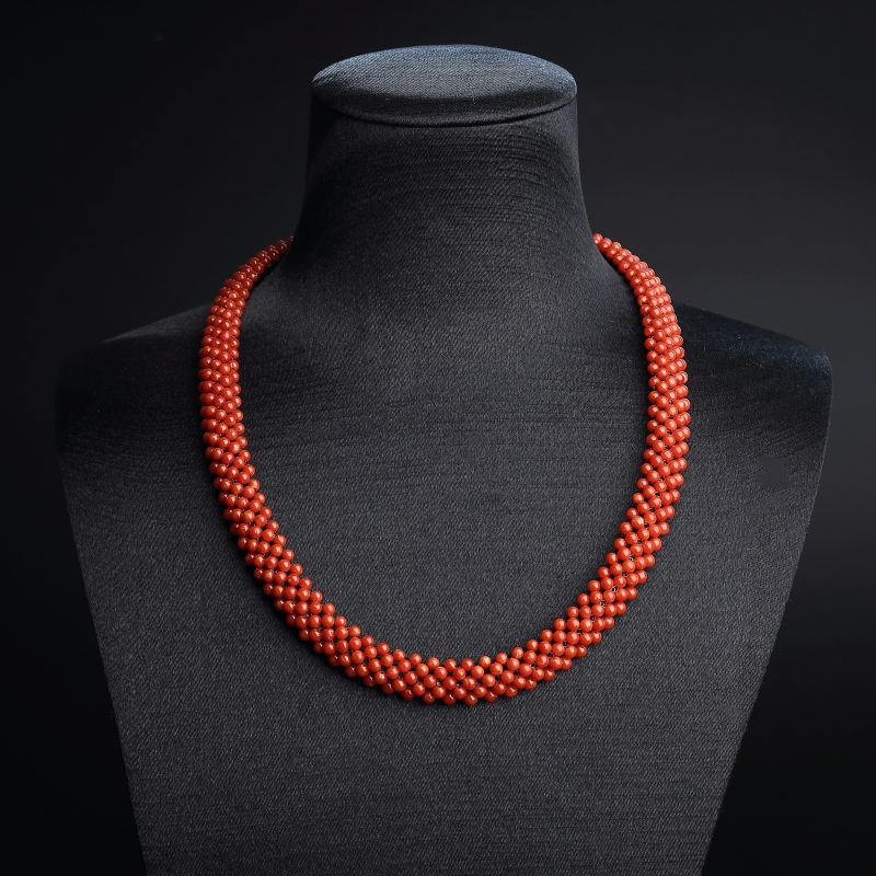沙丁红珊瑚项链-红掌柜