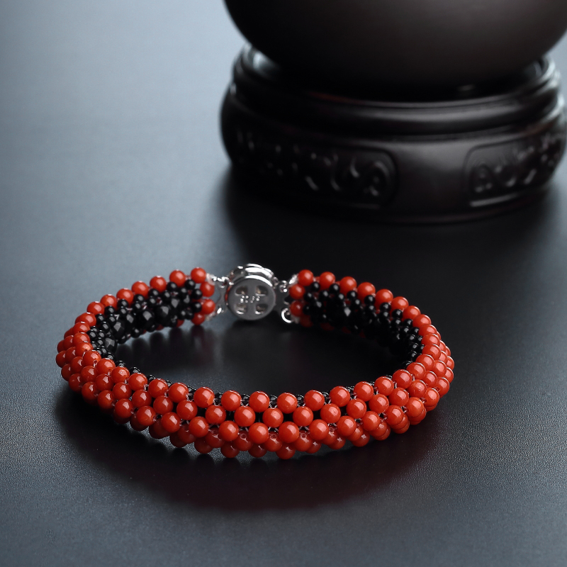 沙丁红珊瑚手链-红掌柜