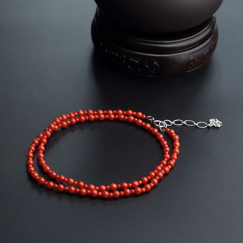沙丁红珊瑚项链-红掌柜