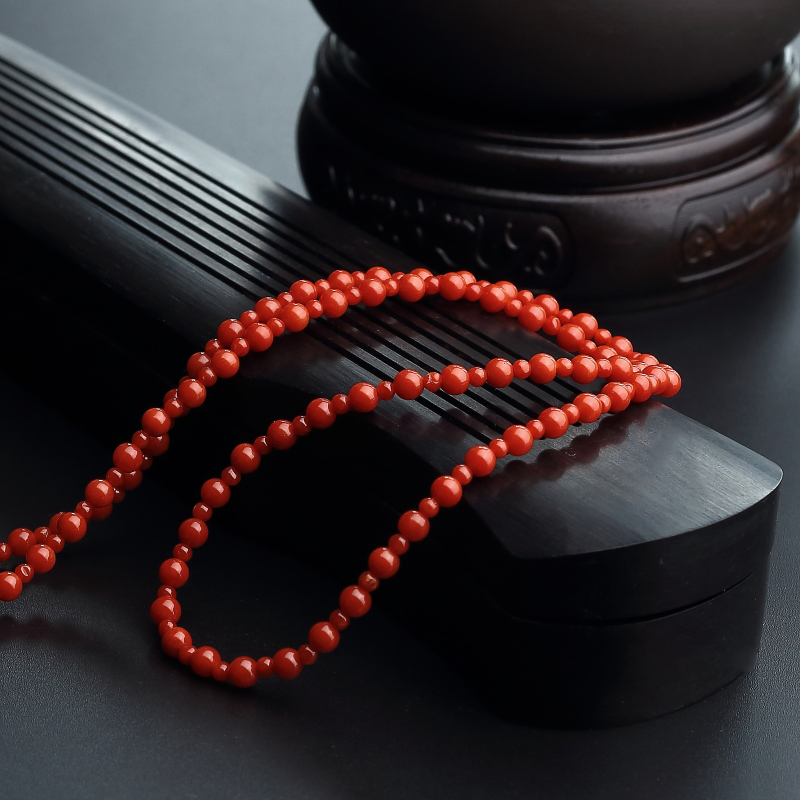 天然红珊瑚项链-红掌柜
