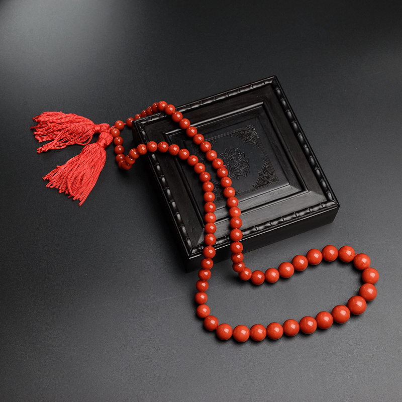 天然沙丁红珊瑚塔链-红掌柜