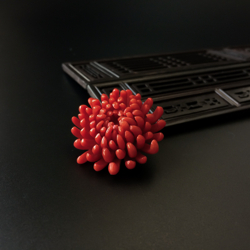 沙丁拼接菊花戒面-红掌柜