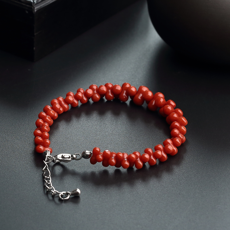 意大利天然红珊瑚手链-红掌柜