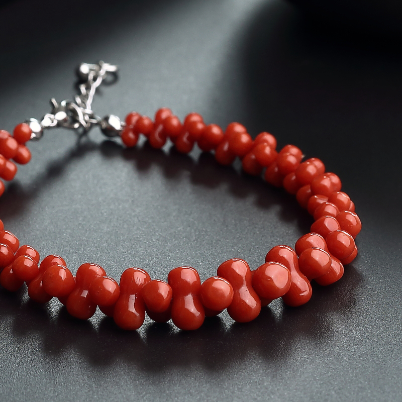 沙丁红珊瑚手链-红掌柜