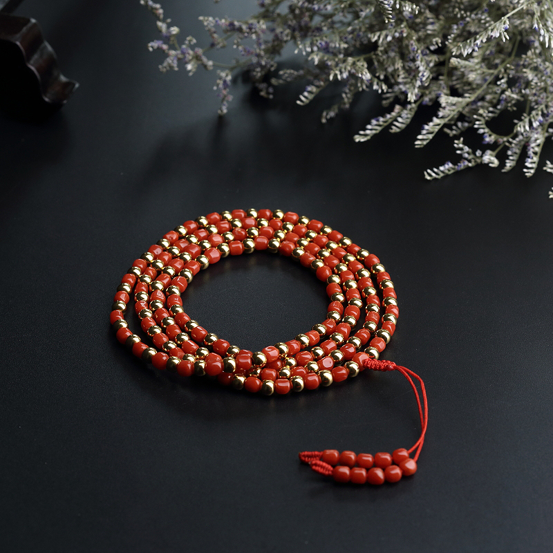 意大利天然红珊瑚项链-红掌柜